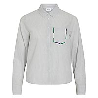 ZAZ STRIPE SHIRT CLOUD DANCER - Vila