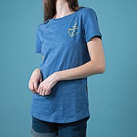 CATRIONA TSHIRT MINERAL BLUE - Wanakome