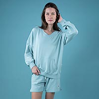 CLEA HOODIE BAY BLUE - Wanakome