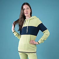 DRIFT HOODIE LIME NAVY - Wanakome