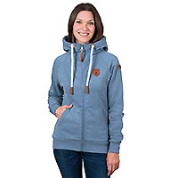 HERA HEATHER BLUE FULL ZIP - Wanakome