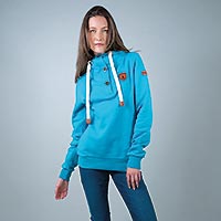 JAS HOODIE CYAN BUTTON - Wanakome