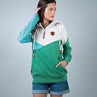 ROXY HOODIE EMERALD GREEN MIX - Wanakome