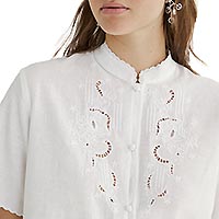 CHEMISE BRODERIE SHIBU BLANC - Yerse