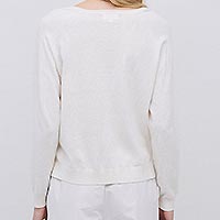PULL CLARA V ECRU - Yerse