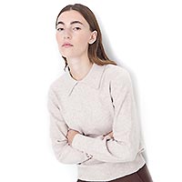 PULL NINA COLLAR BEIGE - Yerse