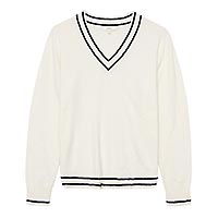 PULL RIZZO V BLANC BLEU - Yerse