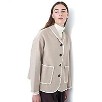 VESTE PAULINA BEIGE ECRU - Yerse