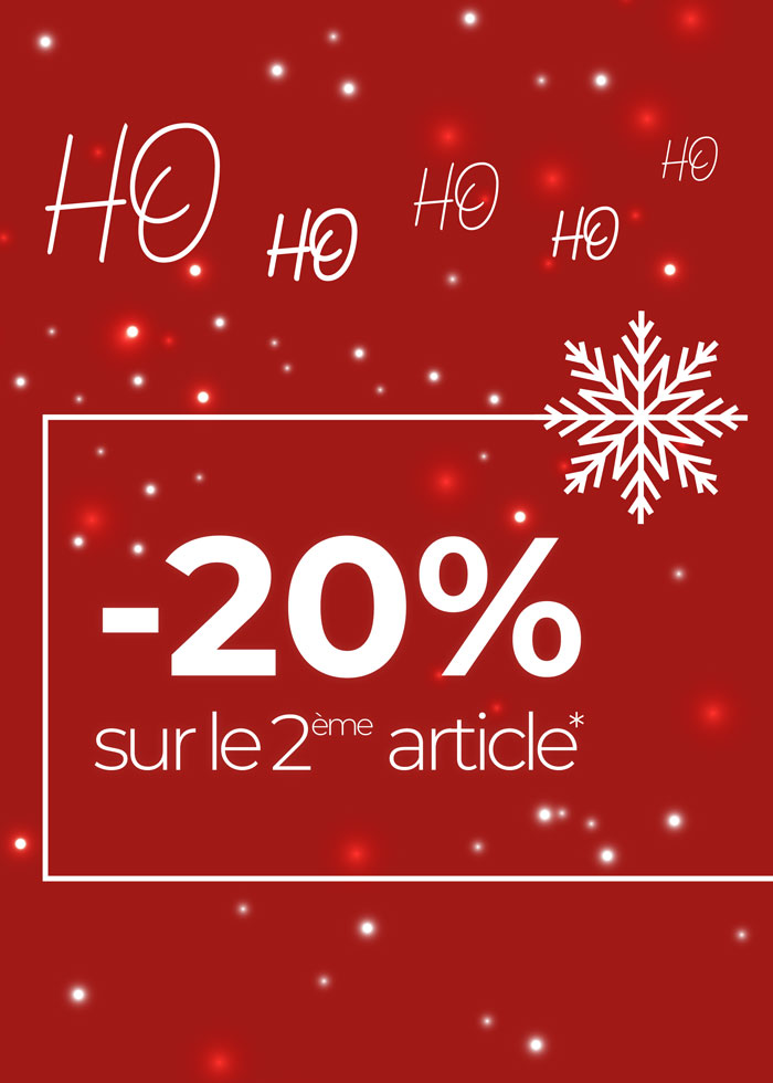 Profitez de -20 dès 2 articles achetés sur toutes nos collections 
