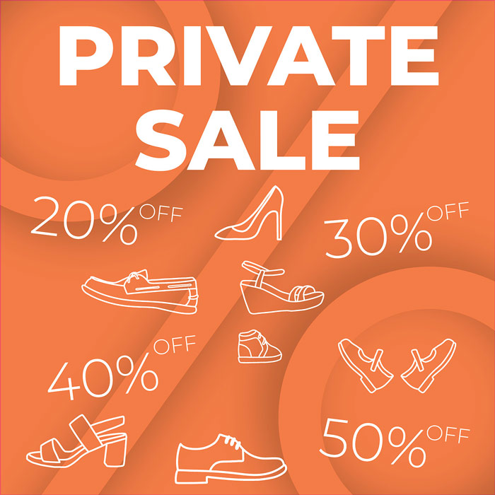 Enjoy our summer private sale on women's and men's shoes  