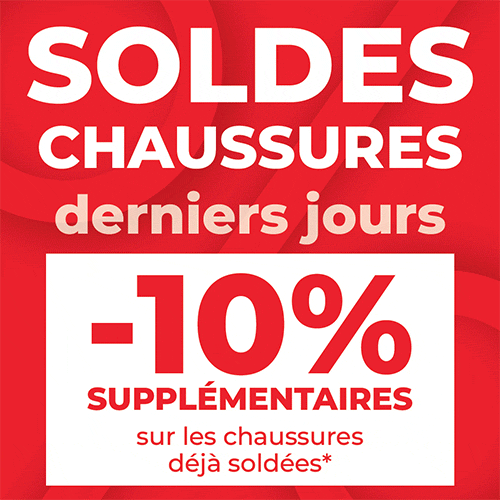 Découvrez notre dernière démarque de soldes sur nos articles femme, homme et enfant - Réductions jusqu'à -60%  