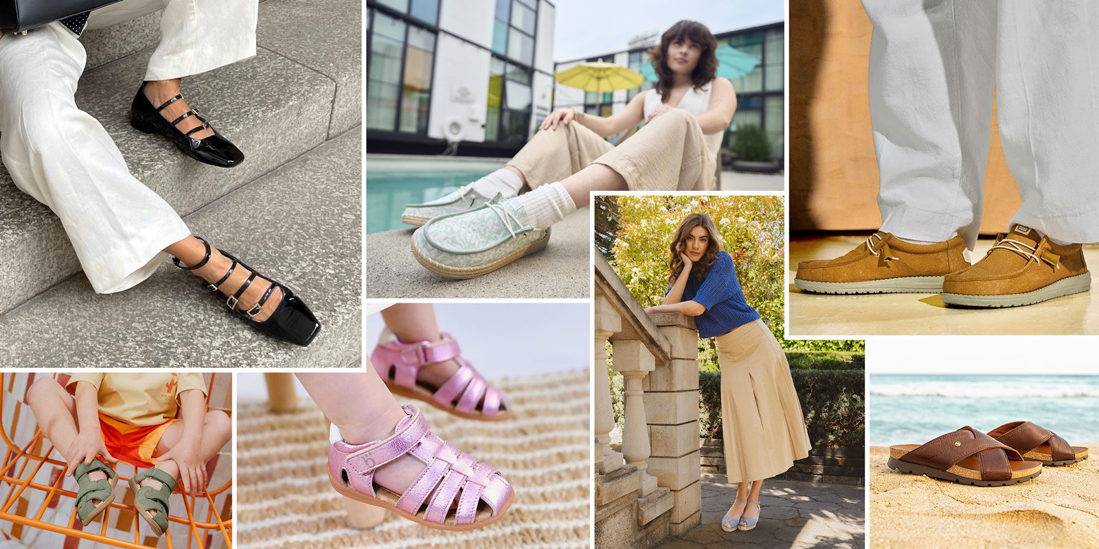 Découvrez notre collection de chaussures été pour femme, homme et enfant 
