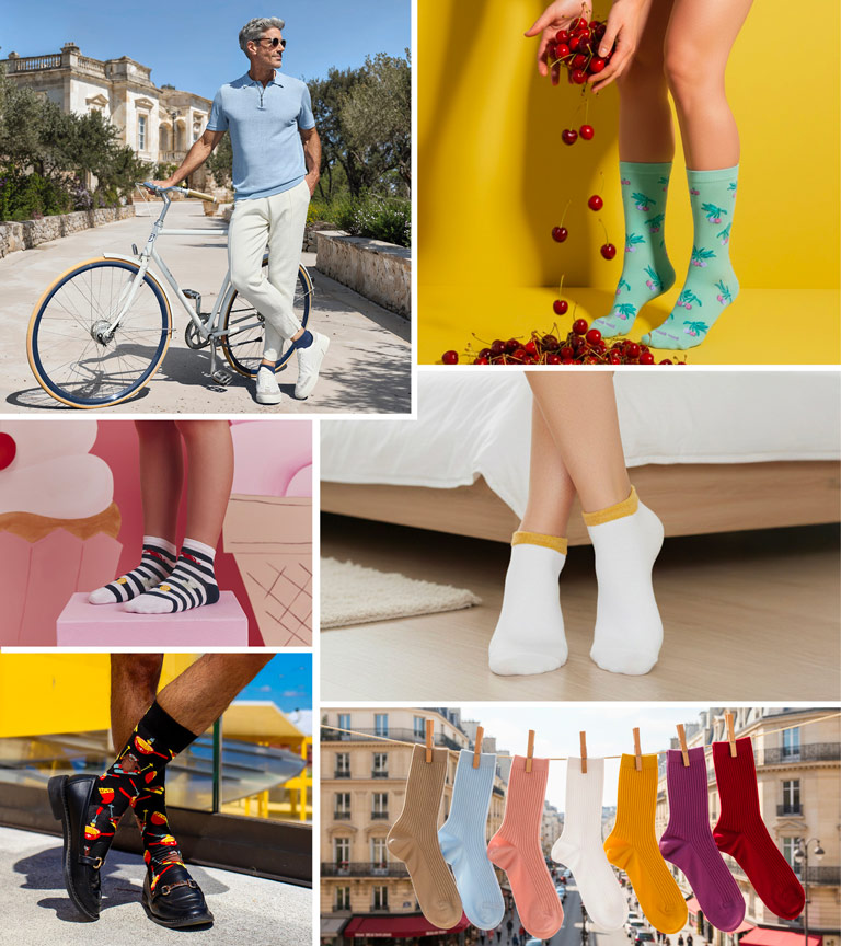 3 paires achetées, la 4ème offerte sur les chaussettes Doré Doré, Falke, Burlington, Happy Socks 