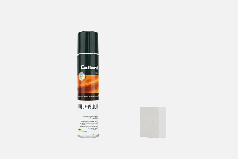 Shoe care for suede