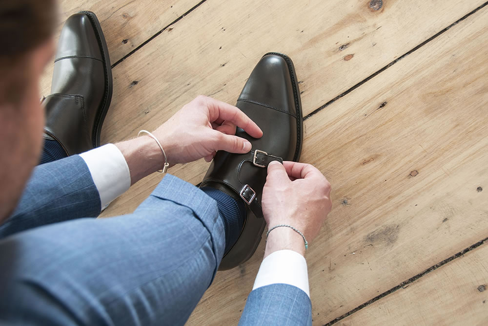 Chaussures à boucle homme