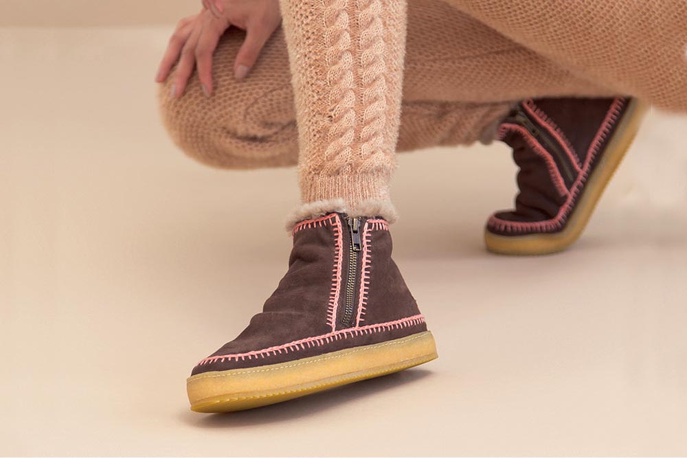 chaussure femme fourree