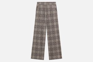 PANTALON BIG CHECKS BEIGE BROWN