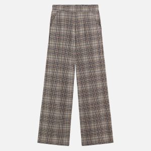 PANTALON BIG CHECKS BEIGE BROWN – Image 1