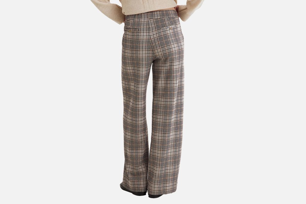PANTALON BIG CHECKS BEIGE BROWN