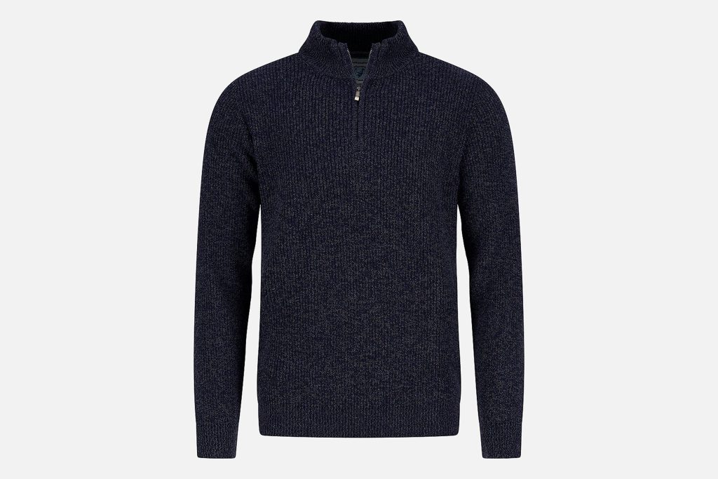 PULLOVER MOCKZIP NAVY