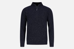 PULLOVER MOCKZIP NAVY