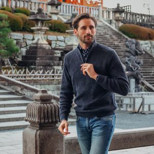 PULLOVER MOCKZIP NAVY - Image 3