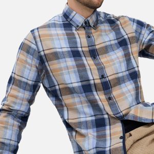 DANIEL LIGHT FLANNEL BLUE BEIGE – Image 3