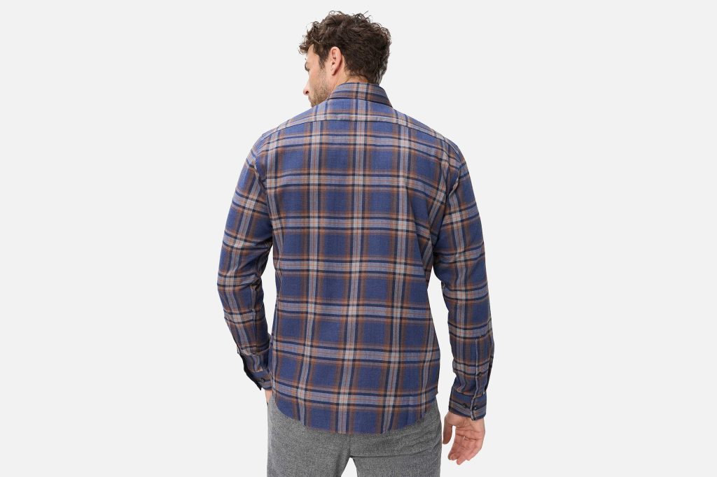DANIEL LIGHT FLANNEL NAVY CAMEL