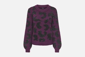 ONLDOFFA LS ONECK GLITTER KNT FIG MEL