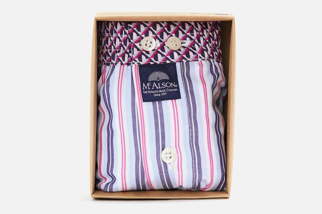 MC ALSON STRIPED BLUE  PINK