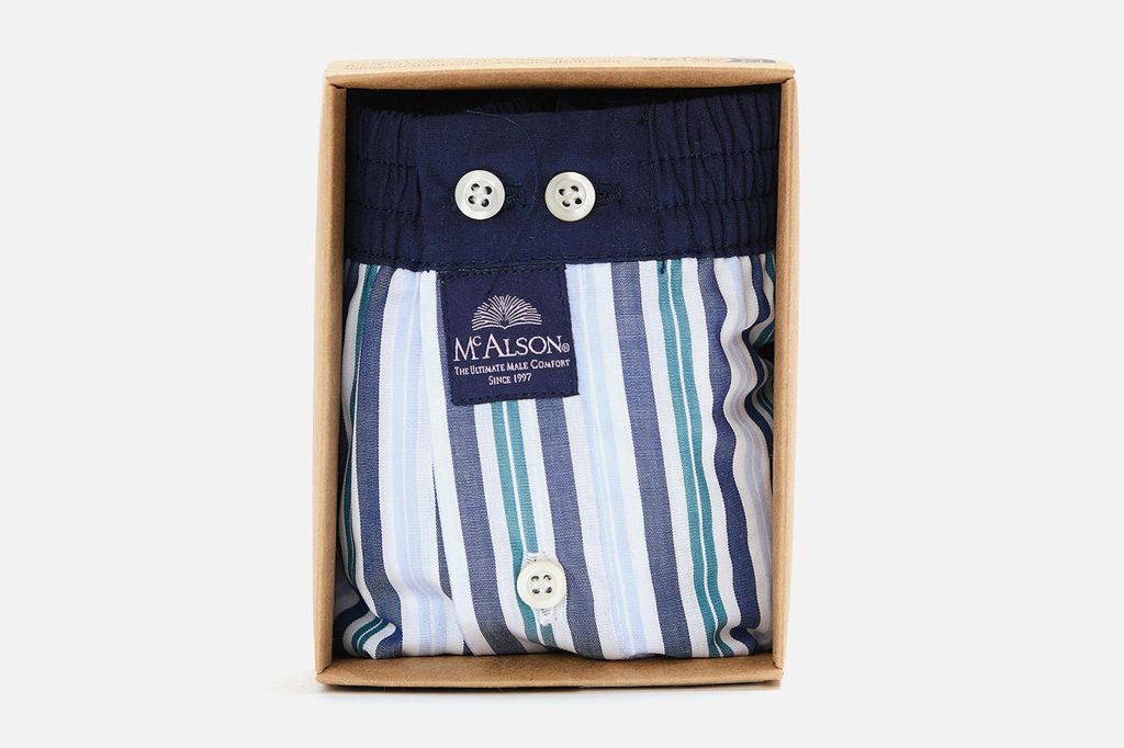 MC ALSON STRIPED NAVY  WHITE