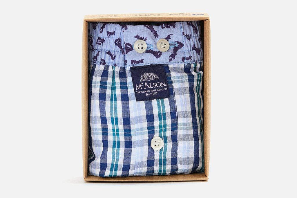 MC ALSON TARTAN BLUE WHITE